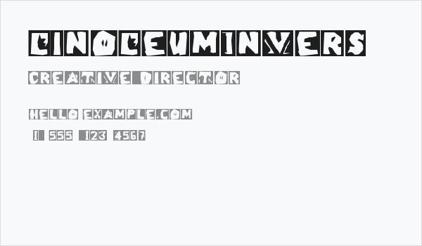 LinoLeumInvers Business Card
