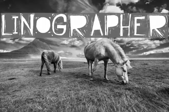 Linographer Font examples