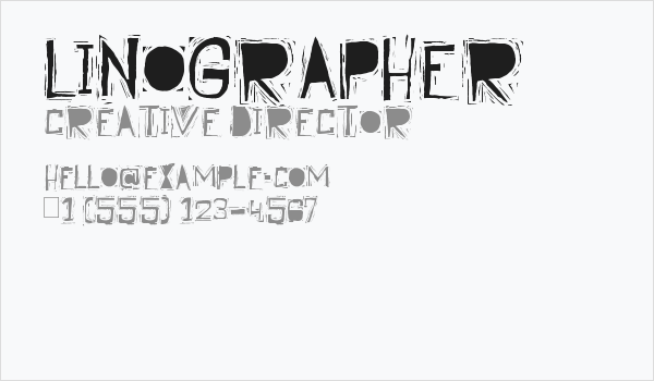 Linographer Business Card