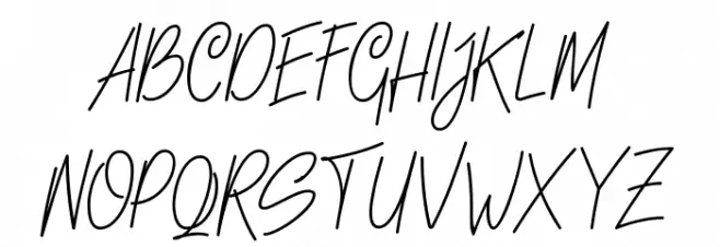 Linoleo Script Schriftart Groß