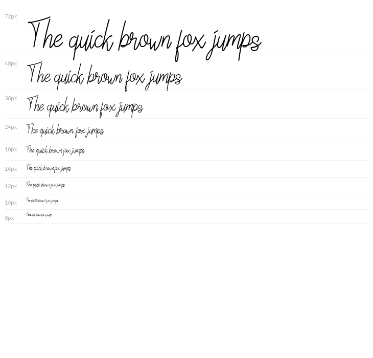 Linoleo Script Waterfall