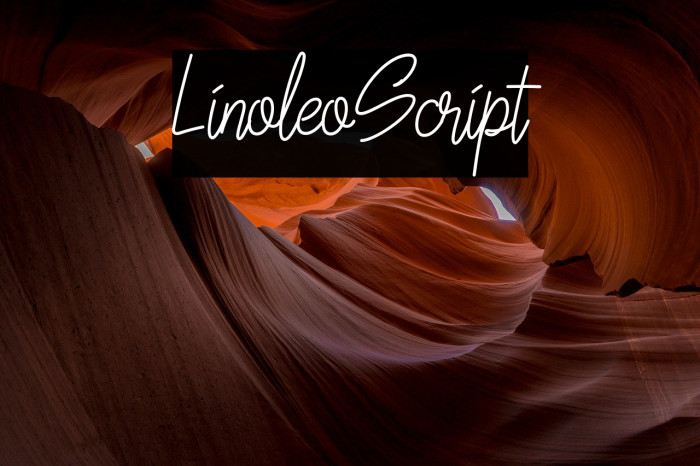 LinoleoScript Font examples