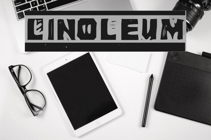 Linoleum Font examples