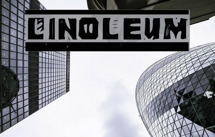 Linoleum Font examples