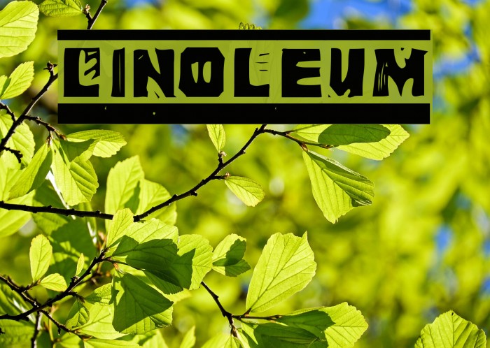 Linoleum Font examples