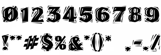 Linolschrift Heavy Font OTHER CHARS