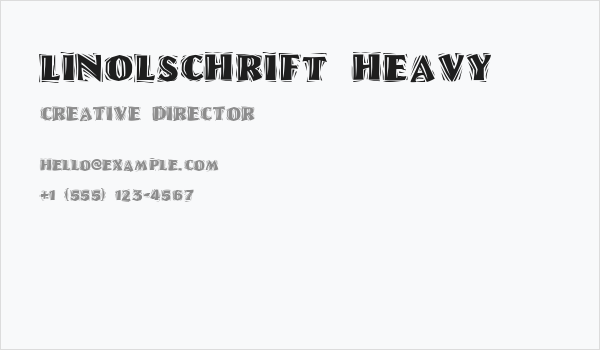 Linolschrift Heavy Business Card