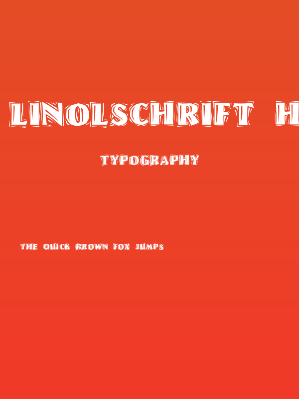 Linolschrift Heavy Poster