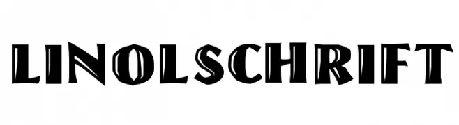 Linolschrift  Frei Schriftart Herunterladen
