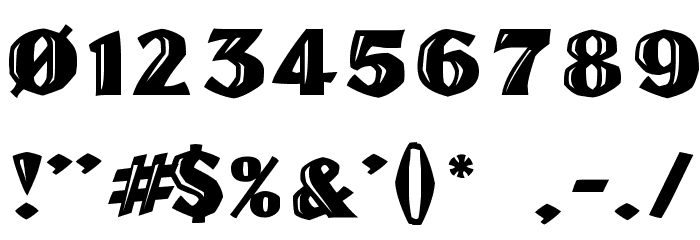 Linolschrift Font OTHER CHARS