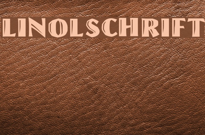 Linolschrift Font examples