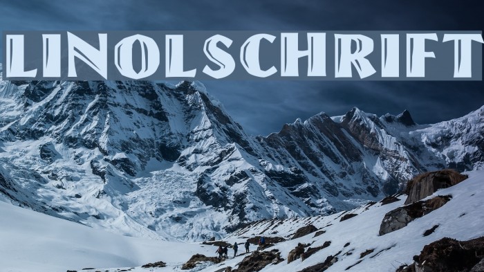 Linolschrift Font examples