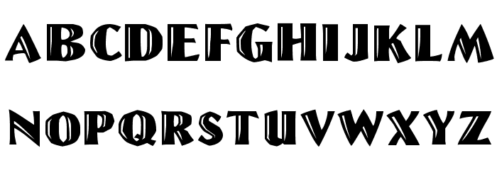 Linolschrift Font LOWERCASE