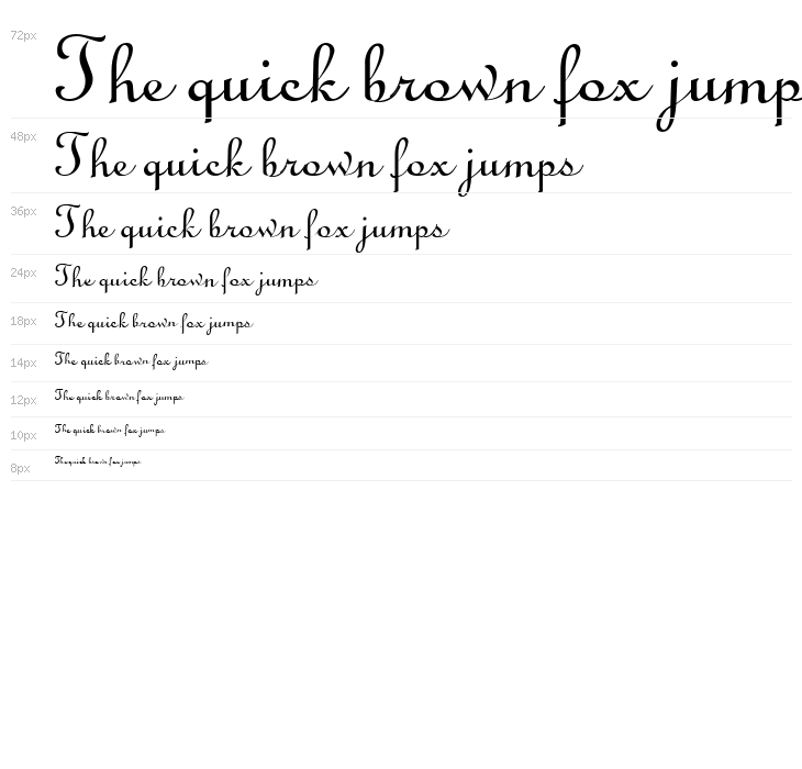 Linoscript Waterfall