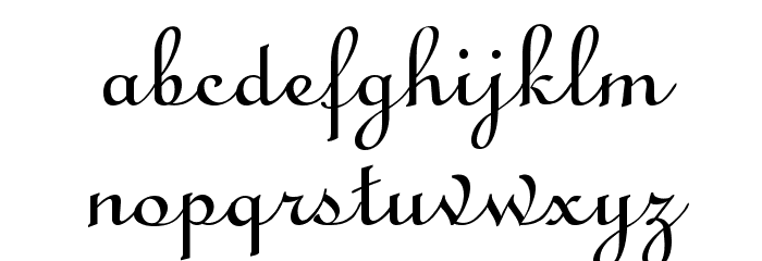 Linoscript Font LOWERCASE