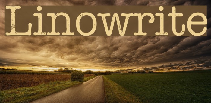 Linowrite Font examples