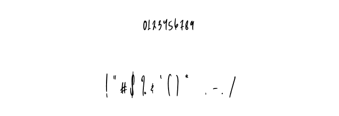 Lintang Kangen - Regular Font OTHER CHARS