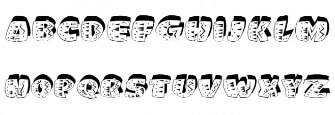 Lintel Bubbled Regular Schriftart Groß