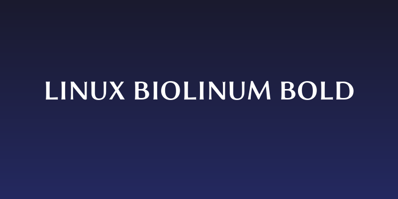 Linux Biolinum Bold Social Header