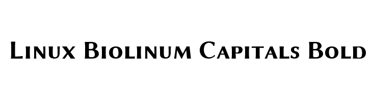 Linux Biolinum Capitals Bold Font