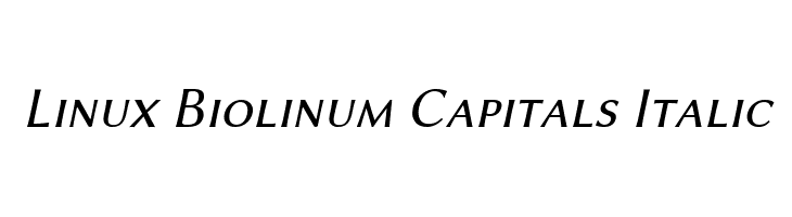 Linux Biolinum Capitals Italic Font