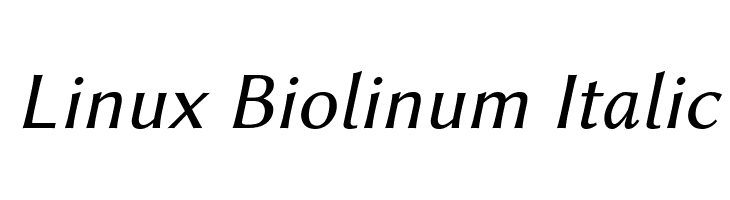 Linux Biolinum Italic Font
