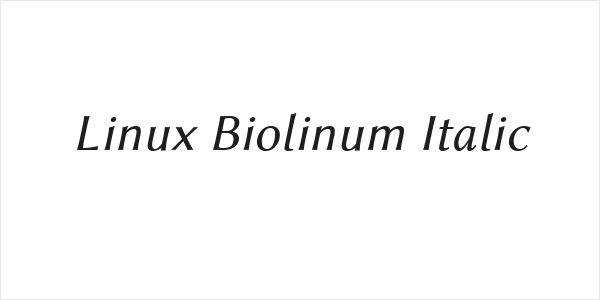 Linux Biolinum Italic Logo