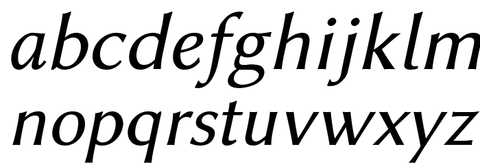 Linux Biolinum Italic Font LOWERCASE