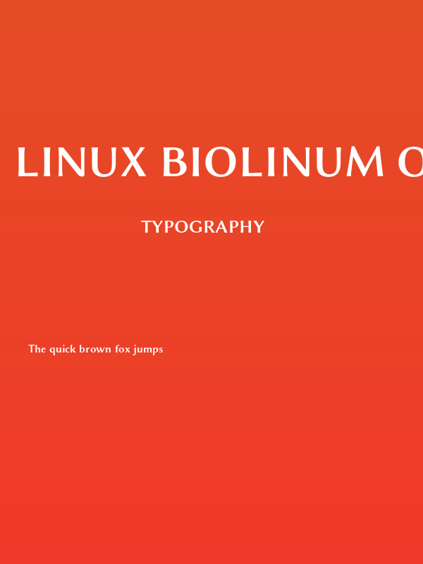 Linux Biolinum O Bold Poster