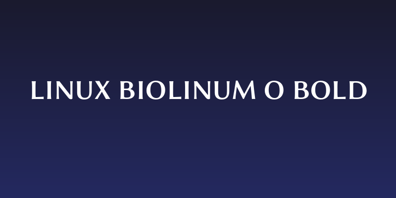 Linux Biolinum O Bold Social Header