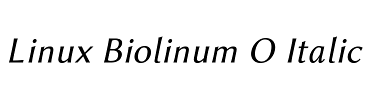 Linux Biolinum O Italic Font