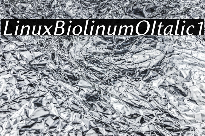Linux Biolinum O Italic1 Example 1