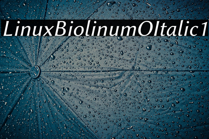 Linux Biolinum O Italic1 Example 2