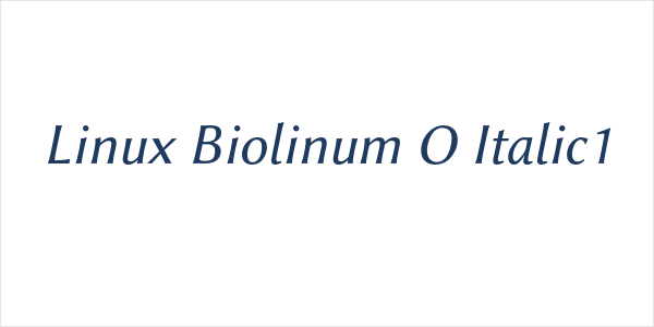 Linux Biolinum O Italic1 Logo