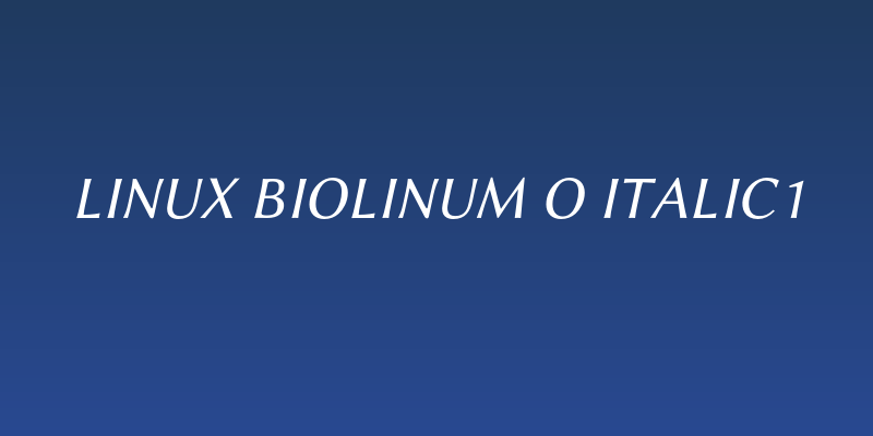 Linux Biolinum O Italic1 Social Header