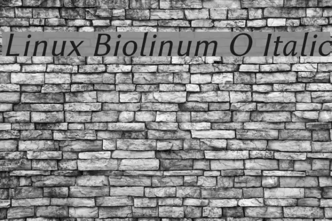 Linux Biolinum O Italic Polices examples