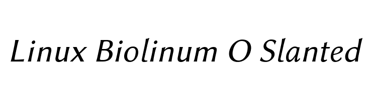 Linux Biolinum O Slanted Font