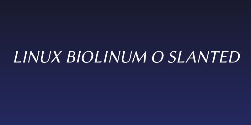 Linux Biolinum O Slanted Social Header