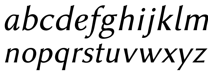 Linux Biolinum O Slanted Font LOWERCASE