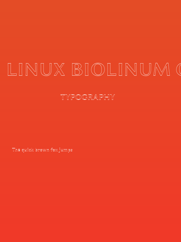 Linux Biolinum Outline Bold Poster