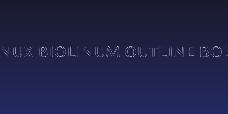 Linux Biolinum Outline Bold Social Header