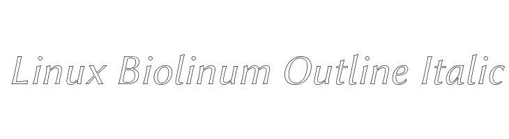 Linux Biolinum Outline Italic Font
