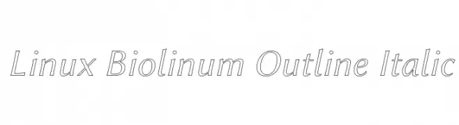 Linux Biolinum Outline Italic  Frei Schriftart Herunterladen