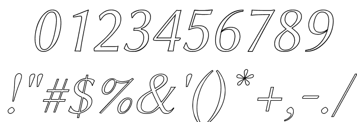 Linux Biolinum Outline Italic Font OTHER CHARS