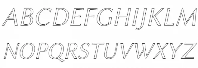 Linux Biolinum Outline Italic Fonte MAIÚSCULAS