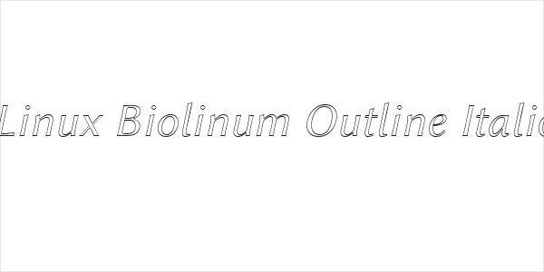 Linux Biolinum Outline Italic Logo