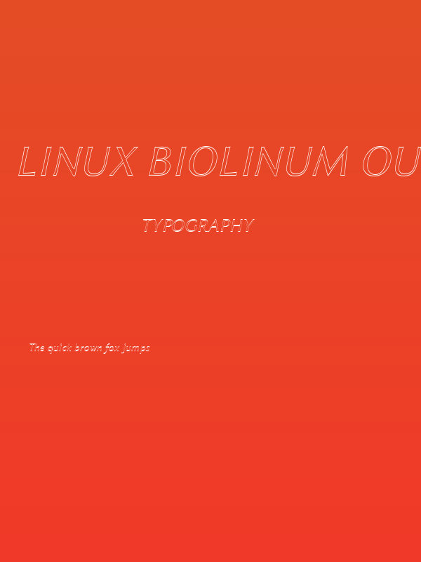 Linux Biolinum Outline Italic Poster