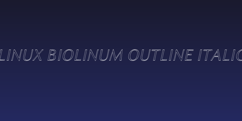 Linux Biolinum Outline Italic Social Header
