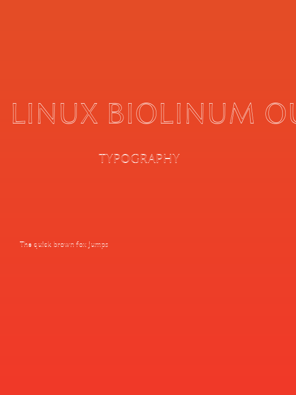 Linux Biolinum Outline Poster