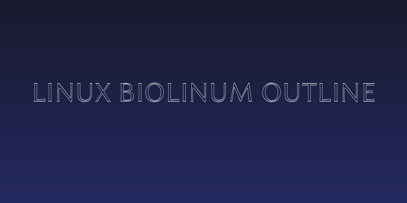 Linux Biolinum Outline Social Header